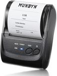 MUNBYN POS Receipt Printer, 58mm Receipt Printer, 2.28inch Wireless Portable Mobile Mini Bluetooth Thermal Printer, Compatible with Android Windows for Small Business, Not-Square, NOT-iOS
