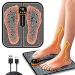 EMS Foot Massager,8 Modes 18 Intensities Relax Muscles,Folding Portable Feet Massage Machine,Electronic Muscle Stimulatior Massage Mat