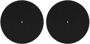 Record Player Felt Mats，Record Player Mat, 12in Anti-Slip & Anti-Static Felt Record Pad Turntable Slipmat Wool Turntable Platter Mat Vinyl Record Player Protective Mat for Home Record Players (black)