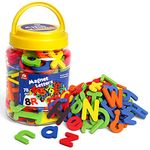 Coogam EVA Magnetic Letters Numbers 78 Pcs Alphabet ABC 123 Fridge Magnets Colorful Educational Toy Set, Preschool Learning Spelling Counting Uppercase Lowercase Math for 3 4 5 Years Kid