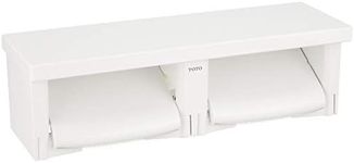 TOTO YH650#NW1 Double Toilet Paper Dispenser, Flat Shelf (Resin), White