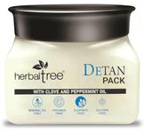 Herbaltree De-Tan Removal Face Pack for tan removal, Cleanses Pores & Brightening Skin with Kojic, Milk Protein & Honey for women & men | Suitable for all types of Skin (500 gm)