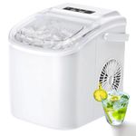 Ice Machines for Home Countertop Ice Maker with Handle 9 Ice Cubes Ready in 6 Mins, Auto-Cleaning Portable Ice Machines for Home, White