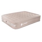 LVYUAN Queen Size Air Bed with a Built-in Chargable Electric Pump - All Double layer PVC & Peach fabric prevent damage and leakage