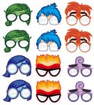 LIFETOOLS-LT Birthday Photo Prop Party Favor Packs, 12Pcs Paper Party Glasses Masks for Boys Girls Inside Out Themed Birthday Gift; TDJ