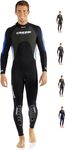 Cressi Men's & Ladies' Ultraspan Scuba Diving Wetsuit Made in Premium Material - Morea Designed in Italy: Quality Since 1946, Black/Blue, Medium (LU476003)