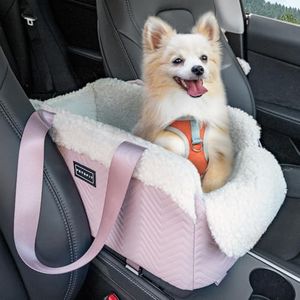 Petsfit Siège Auto pour Chat Chien, Panier Chat Voiture pour Petit Animal de Compagnie avec Crochets de Protection sûrs, Siège Auto de Voyage Amovible et Lavable pour Chien