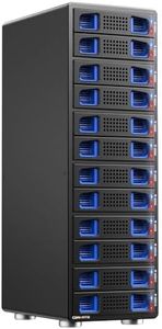 CENMATE Aluminum 12 Bay Hard Drive Enclosure with Cooling Fan for 2.5“/3.5" SATA HDD/SSD with USB A/C 3.0, Support Hot Swappable, Tool-Free HDD Enclosure, DAS(NO RAID/NAS)
