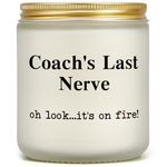 Coach Gifts for Women Men, Coach's Last Nerve Candle, Appreciation Gift for Baseball Softball Coach, Best Gift for Cheer Volleyball Swim Tennis Soccer Track Dance Coach, Funny Thank You Coach Present