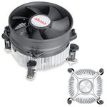 Akasa Dual Socket Aluminium CPU Cooler | Low Noise 92mm PWM Fan | Heatsink with Aluminium Core | Pre-applied Thermal Compound | Designed for LGA 775/1200/115X | AK-CCE-7104EP