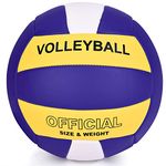 JC Gens Official Size 5 Volleyball for Indoor Outdoor Soft PU Volleyballs Sports Training, Beach Sand Game Play for Teenager, Adult, Beginner