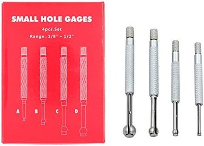 DGOL Full Ball Small Hole Gage Range 1/8 inch - 1/2 inch 4 pcs Telescoping Bore Gauge