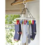 lakeland 16 Soft Grip Pegs Smalls Dryer – Hooks Over Washing Line Or Shower Rail Cushioned Peg Grips