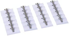 Europel Name Badge Holders with Crocodile Clip, Safety Pin & Blank Card Insert Sheets (Pack of 24) | Horizontal ID Card Holder for School, Colleges, Offices & Corporate Event | 75 x 40 mm