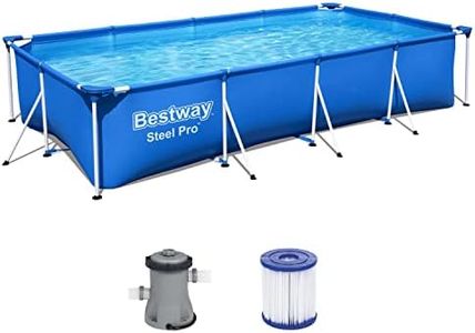 Bestway Piscina Steel Pro con telaio in acciaio, da 400 x 211 x 81 cm, inclusa pompa filtrante