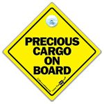 Precious Cargo On Board Car Sign, Car Sign, Bumper Sticker, Baby on Board, Driving Sign, Automobile Sign, Vehicle Sign, Precious Cargo On Board Car Sign, Yellow Text, Baby on Board Sign, Bumper Sticker, Precious Cargo Sign, Baby on Board, Decal, Bumper Sticker, Baby Sign, Baby Car Sign, Grandchild On Board