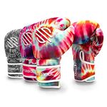 Sanabul Funk Strike Tie Dye Gel Boxing Gloves | Stylish and Protective Training Gloves for Men and Women | Serious Impact Protection with a Splash of Color | Ideal for Muay Thai (Classic Swirl, 10 oz)