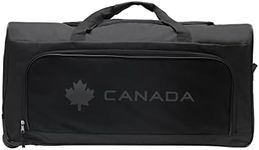 Canada 28" Large Wheeled Equipment Rolling Duffel Bag Black