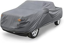 X AUTOHAUX Pickup Truck Car Cover for Ford F350 Crew Cab 8Ft Long Bed 4 Door 2008-2021 Outdoor Waterproof Sun Rain Dust Wind Snow Protection PEVA with Driver Door Zipper Gray