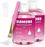 GHHKUD Diamond Painting Sealer 300ML, Diamond Art Glue with Brushes, Fast Drying Diamond Painting Art Sealer, Diamond Painting Glue Accessories Permanent Shine Effect for Diamond Painting&Puzzle Glue