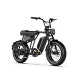 Aspadz Cavet Air Fat Tire Electric Bike, 48V 250W Motor, 15.6AH Battery, 7-Speed Gears, Dual Seat, TFT Display, E-Bike for Men & Adults (CAVET AIR,Jet Black)