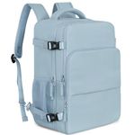 Snoffic Underseat Personal Item Backpack, Travel Backpack for Women Airline Approved, Large Carry-ons Waterproof College Backpack, Business Work Hiking Casual Daypack Bag, Fits 16" Laptop, Light Blue