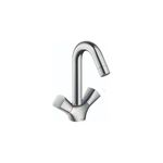 hansgrohe Logis Modern Low Flow Water Saving 2-Handle 1 9-inch Tall Bathroom Sink Faucet in Chrome, 71222001