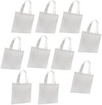 Generic 10x Reusable Sublimation Blank Polyester Shopping Bag Press Tote Bag