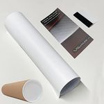 Matt Car Vinyl Wrap [Self Adhesive Air Release Film] with Squeegee Tool - Outdoor Rated for Car Automotive Use (Silver, 30 x 152cm)