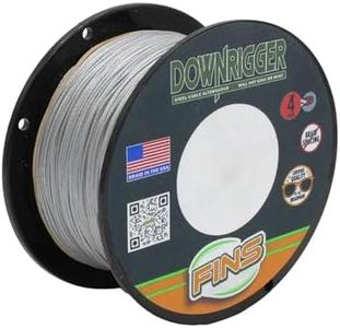 FINS Downrigger Braid - USA Made - Rust-Free Deep Sea Fishing Line, Reduces Blow-Back, No Kink High-Performance Braided Cable Alternative 200 lb - 200 Yds
