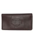 Harley-Davidson Men's Leather RFID Blocking Rodeo Wallet, Dark Brown (Indo), Standard, Men's Genuine Leather RFID Blocking Rodeo Wallet