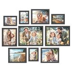 SONGMICS Picture Frames, Collage Picture Frames Set of 10, Two 11x14, Four 8x10, Four 5x7, Ink Black