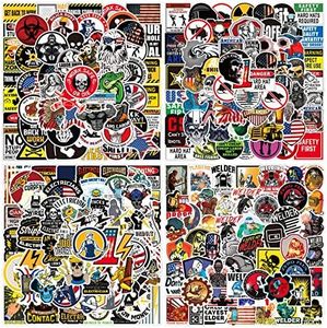 200Pcs Hard Hat Stickers Decals for Toolbox Helmet Hood, Funny Hardhat Stickers for Welder Electrician Construction Union Military Lineman, Waterproof Vinyl Stickers for Men