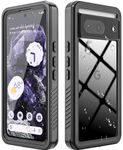 Hllhunkhe for Google Pixel 8 Case, Pixel 8 Waterproof Case with Built-in Screen Protector, Rugged Full Body Underwater Dustproof Shockproof Drop Proof Protective Cover for Google Pixel 8, Black