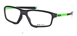 Oakley Crosslink Zero OX8076 - 05 Eyeglasses, Black Satin Neon Green Frame 56mm