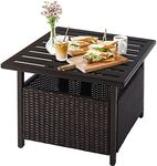 Costway Brown Rattan Wicker Steel S