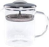 Ethoz Tea Brewer 12 fl.oz. / 350 ml Glass Tea Strainer by Planetary Design, Easy Brewing, Perfect At Home Tea Steeping