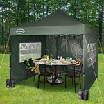 MAXIMUS® Heavy Duty Gazebo 3m x 3m commercial Gazebo Market Stall Pop Up Tent With 4 Sides (Green)