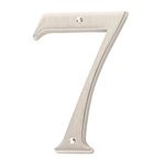 Baldwin Estate 90677.150.CD Solid Brass Traditional House Number Seven in Satin Nickel, 4.75"