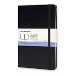 Moleskine Art Sketchbook, Hard Cover, Large (5" x 8.25") Plain/Blank, Black, 104 Pages