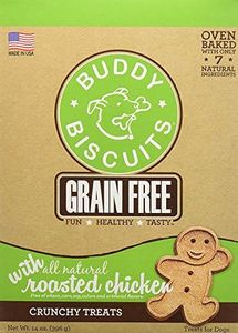 Buddy Biscuits 14 oz Box of Grain-Free Crunchy Dog Treats Made with Natural Roasted Chicken