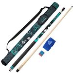 CUESOUL GORGEOUS 58inches 19oz Pool Cue Stick,13mm Tip(green)