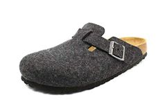Birkenstock Boston Wool, Unisex Adults' Clogs, Grey (Anthrazit), 5.5 UK (39 EU)