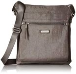 Baggallini Go Bagg with Rfid Phone Wristlet, Sterling Shimmer