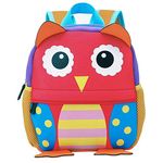 BAIGIO Children's Backpack Waterproof Nursery Bag Toddler Kids School Bag with Animal Design (Owl, S)