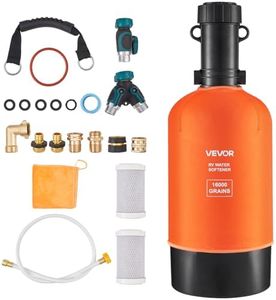 VEVOR RV Water Softener, 16,000 Grain, Portable Water Softener with Filter System, NPT 3/4" Fittings, Food-Grade Resin, Quick Connect, for RVs, Trailers, Boats, Mobile Car Washing, Pressure Washing