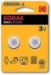 Kodak Max 3V Lithium CR2025 Battery Twin Pack