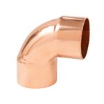 Linhdor Domestic Lead-Free 90-Degree Copper Elbow – Durable Pipe Fitting for Commercial and Residential Plumbing Projects, Easy Sweat/Solder Installation 1" (10-PACK)