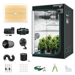 MARS HYDRO 4x4 Grow Tent Kit with Smart iController, 300W TSW2000 LED Dimmable Grow Light, 48"x48"x80" 1680D High Reflective Mylar, 6 inch Customized Ventilation System,10 Speed Clip Fan