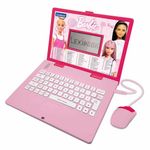 Lexibook, Barbie, Educational and Bilingual Laptop in English/Spanish, Toy for children with 124 activities to learn, play games and music, Pink, JC598BBi2